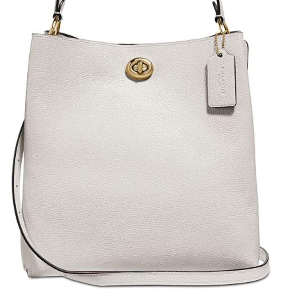 Coach Polished Pebble Leather Charlie Bucket Cross
